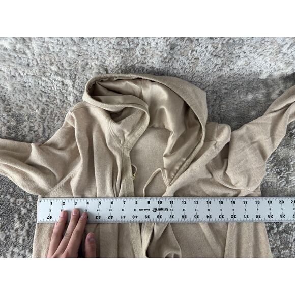 Zenergy Chicos Size 0/S Cashmere Cotton Blend Hooded Drawstring Cardigan Sweater - Picture 6 of 10